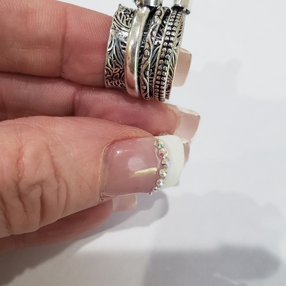 Handmade Green Onyx 925 Silver Spinner Ring - Picture 10 of 10